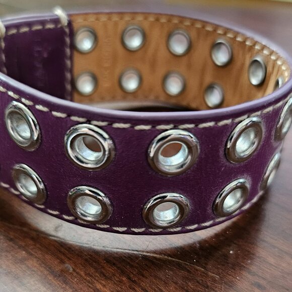 Coach 96569 Grommet Buckle Bracelet White Purple - Picture 3 of 6